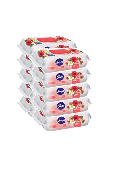 Sleepy Set de 10 șervețele umede cu ulei de trandafir, 120 buc.