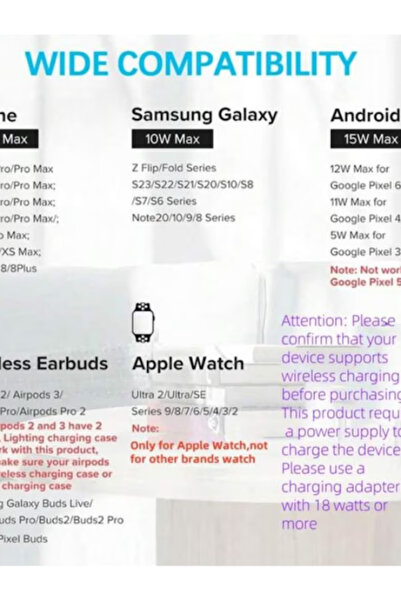 OEM White 3-in-1 Magnetic Foldable Wireless Charger – Compatible with iPhone, AirPods, Apple Watch