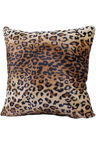 Tazweeq Soft Plush Faux Fur Leopard Print Pillow Covers (2 Pack), 45x45 cm