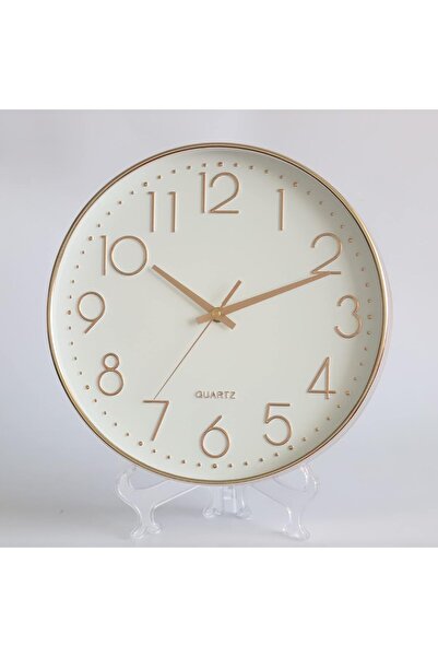 X SPRING Rose Gold 30cm Decorative Wall Clock (Ultra-Quiet, Battery Operated)