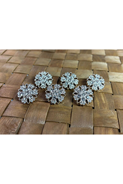 BİGÜMEX زر ذهبي مقاس 34 (21.5 ملم) فضي - 5 قطع