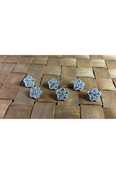 BİGÜMEX BUTON CU PIATRĂ 20 DIMENSIUNE (13MM) ARGINT - 10 BUCĂȚI (960)