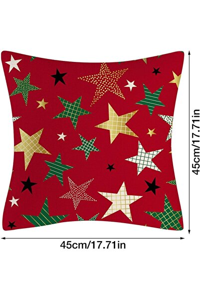 Generic Christmas Zippered Square Pillowcase - Merry Christmas Decorative Cushion Cover