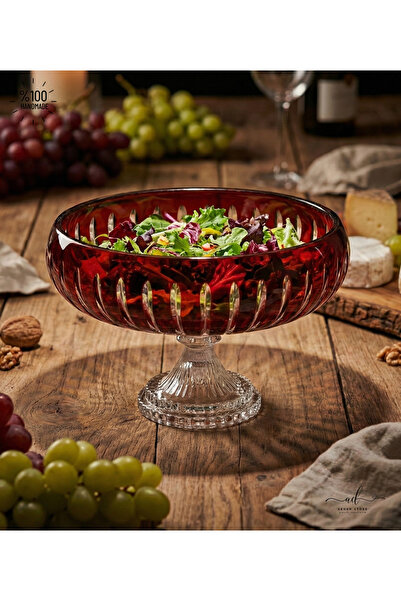 AKDEN STORE Cutting Handicrafts New Year Special Red Bowl 28cm