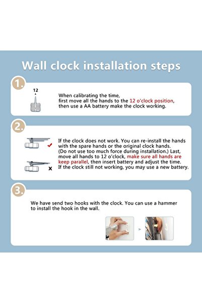 Generic Wall Clock (14.96in/38cm) Modern Silent Non-Ticking Analog Wall Clock - Gold