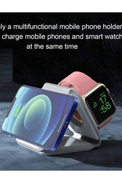 OEM White 3-in-1 Magnetic Foldable Wireless Charger – Compatible with iPhone, AirPods, Apple Watch