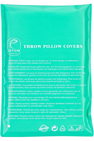 JOTOM Flower Birds Geometric Cushion Covers, 45 x 45 cm, 4-Pack (Green Leaf)