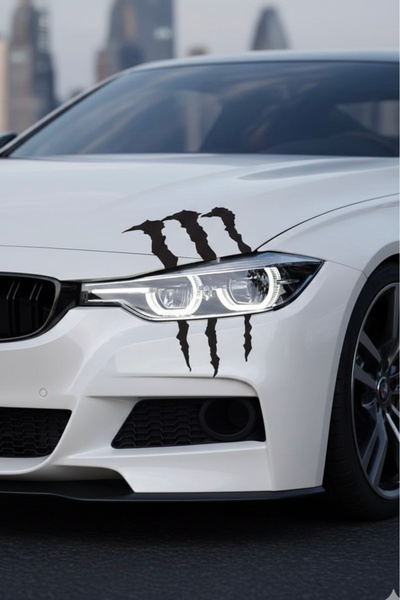 Yalıgraf Reklam Tabela Car Headlight Monster Claw Sticker Headlight Sticker Auto Sticker 22X30Cm