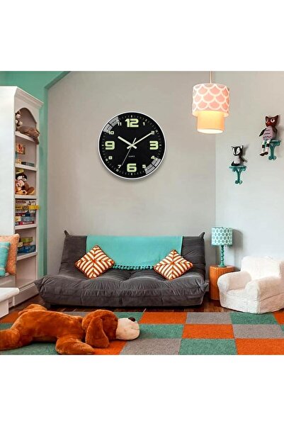 X SPRING Luminous Wall Clock, 30cm Large Light Up Clock with Clear Numbers