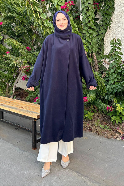 Ovn. Triline 3 Button Cashmere Coat - Navy Blue