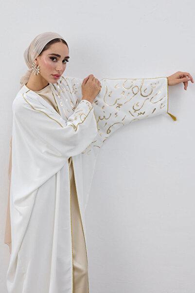 ViadelAtelier GOLD HAT DESENLİ ABAYA