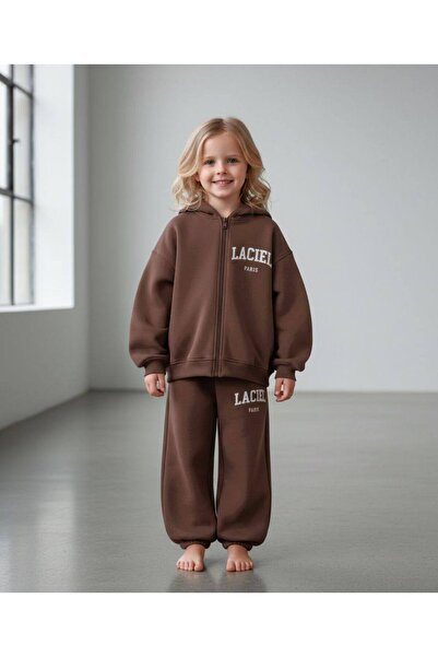 babymoon kids Комплект спортен екип с качулка качулка и цип, 2 части, памучен...