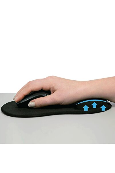 OEM Ergonomic mousepad, memory foam, 25 x 23 cm, black