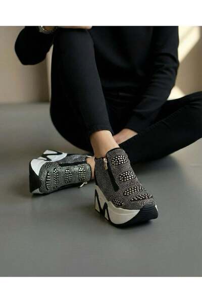 Modanizm حذاء رياضي بكعب عريض باللون الرمادي من أسبن