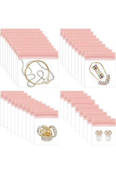 AZONEE 40 قطعة من أكياس تخزين المجوهرات المصنوعة من مادة إي في إيه المقاومة ل...