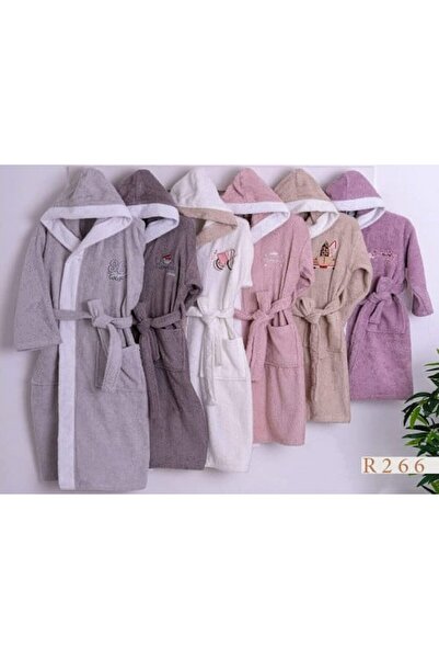 Reiashn روب حمام أطفال تركي قطن 100% مقاس 7/8 ألوان متعددة