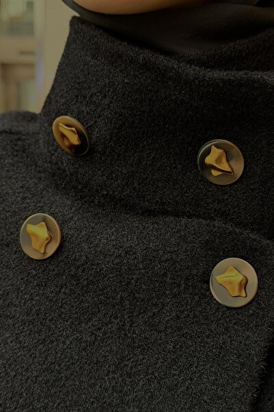 Ghisa Belted Coat with Epaulet Detail on the Sleeves