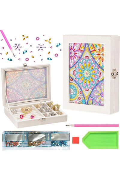 NALACAL مجموعة صندوق مجوهرات فني من الألماس للأطفال (من سن 5 إلى 12 عامًا)