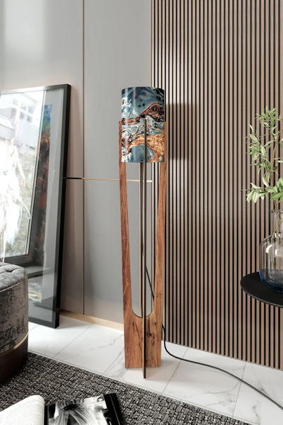 RAVILO Minimalist Ceviz Lambader Atlantis