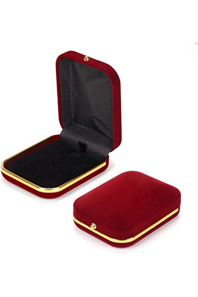 SYOSI Velvet Necklace Pendant Jewelry Gift Box (Wine Red)