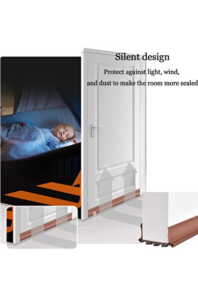 Generic Under Door Draft Stopper with Brush, Cuttable Door Seal (96cm)