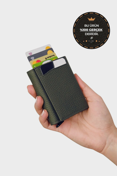 clawleather Genuine Leather Mechanism Wallet