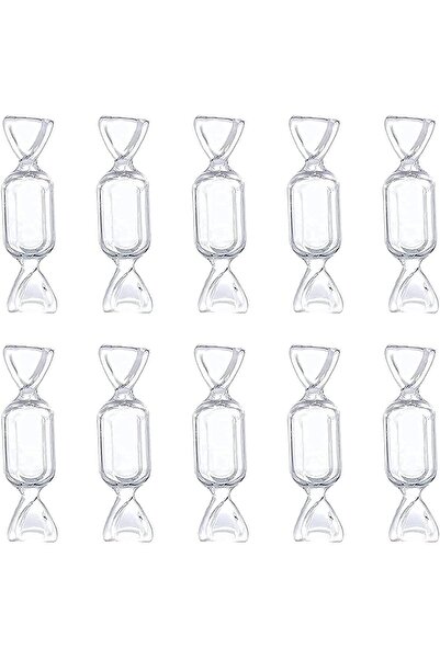 Khazna منظم مجوهرات صغير، ١٠ قطع من صناديق بلاستيكية شفافة على شكل حلوى