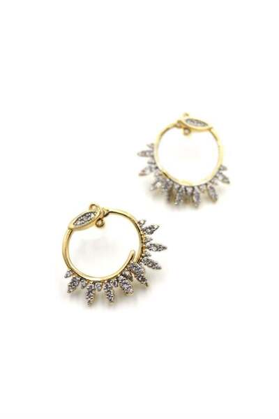 teknoparkx Stone Vip Earrings - Gold