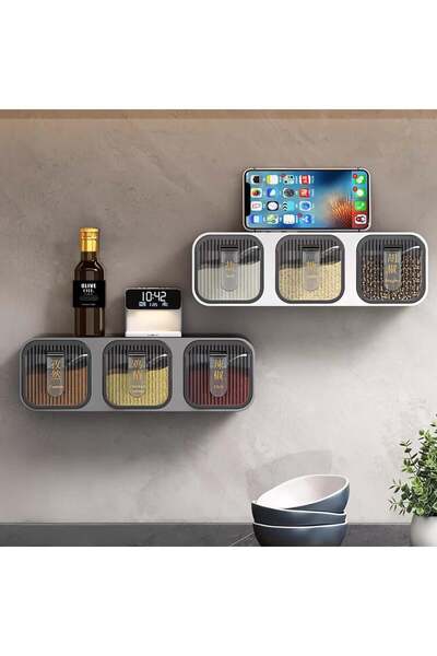 Allin Spice organizer set, spice organizer, seasoning organizer, 2-piece spice container