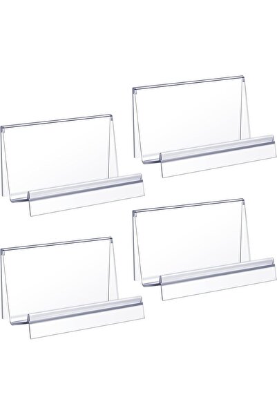 EXCEFORE حامل عرض المحفظة، حامل عرض المحفظة المصنوع من الأكريليك الشفاف (4 قطع)