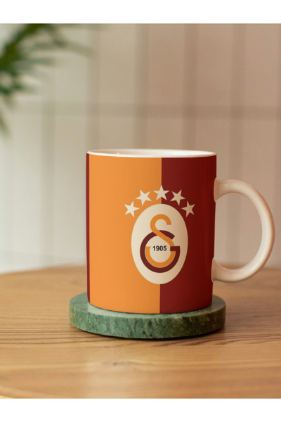 B.A.M BASKI TASARIM Galatasaray Sarı Kırmızı Arma Kupa
