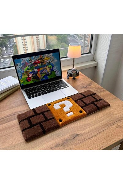 MOD10 El Yapımı Tafting Klavye Halısı 45x15 cm – Özel Tasarım Masa Dekoru