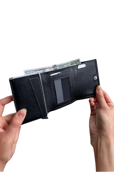 clawleather Genuine Leather Mechanism Wallet