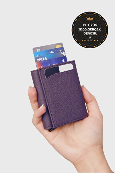 clawleather Genuine Leather Mechanism Wallet