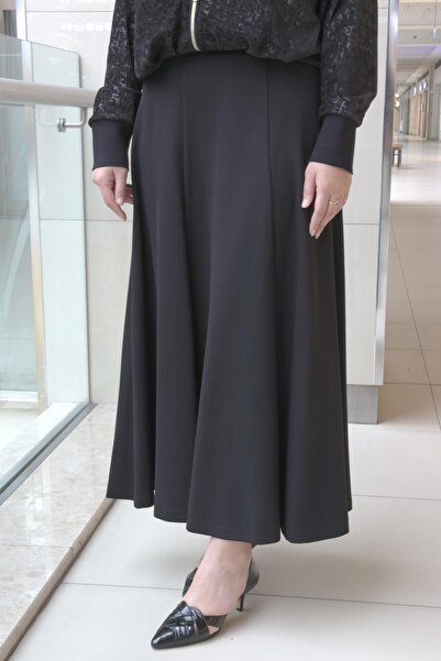 Ghisa Buy Ribbed Bell Skirt with Elastic Waistband