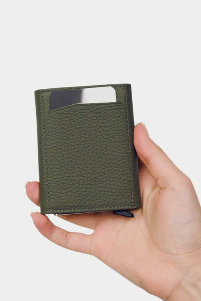 clawleather Genuine Leather Mechanism Wallet