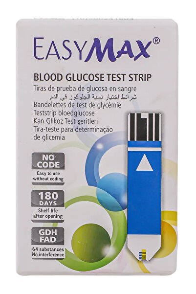 Easy Two packs of EasyMax blood glucose test strips - 50 pieces
