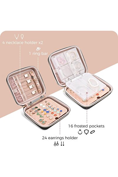 PROCASE Medium Travel Jewelry Organizer Case - Black