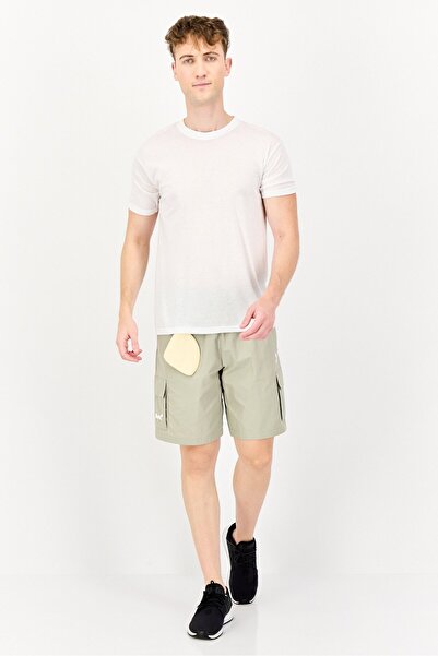 Puma Men Relaxed Fit Embroidered Logo Running Shorts With Pouch, Khaki