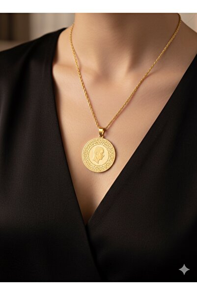 MARAAccessories 22 ayar Tam Altın Kaplama Kararmaz Solmaz Renk Atmaz Kolye