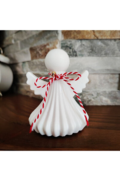 OEM Decorațiune 3D cu pudră ceramică înger cu sfoară, 9 x 8 cm