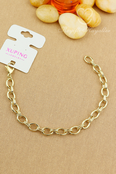 Keyifli Hayaller Xuping Vip Marka Birleşik Halka Bileklik Altın Rengi Kararmaz 20cm Kuyumcu İşçiliği
