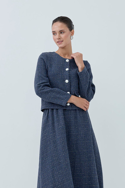 ViadelAtelier SİMLİ DÜĞMELİ ETEK TAKIM