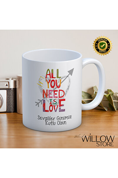 WİLLOW STORE Valentine's Day, Special for Lovers, Love, Affection Porcelain M...