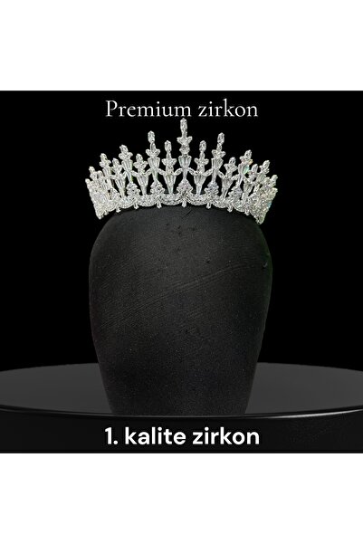 Sabek Bujiteri تاج زركون ملكي - تاج زركون عالي الجودة، إكسسوار زفاف بتصميم خاص