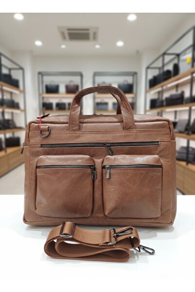 Newish Polo Genuine Leather Briefcase Notebook (Laptop) Bag