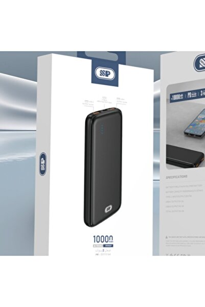SP 10K 22.5W Portable Battery, 10000mAh Power Bank, 22.5W, 3 Outputs, Type-C, Black