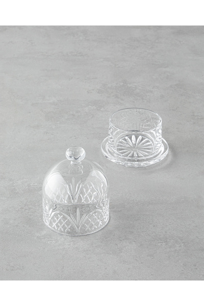 English Home Cosmic Glass Serving Bowl 7X7.5X13 cm Transparent