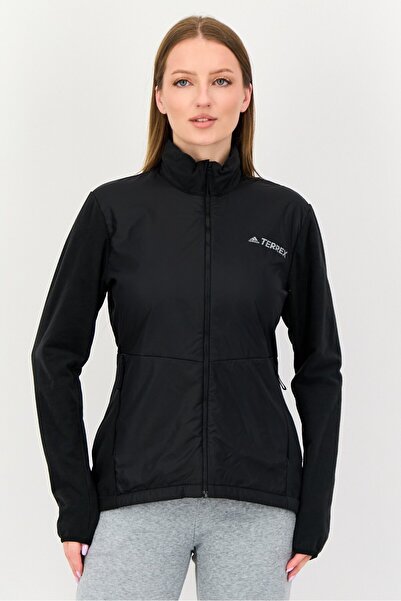adidas Women Sportswear Fit Long Sleeve Outdoor Jacket, Black
