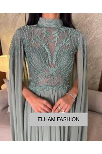 ELHAM FASHION Tiffany evening dress with royal details